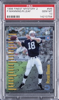1998 Topps Finest Mystery 2 #M6 Manning/Leaf Rookie Card - PSA GEM MT 10